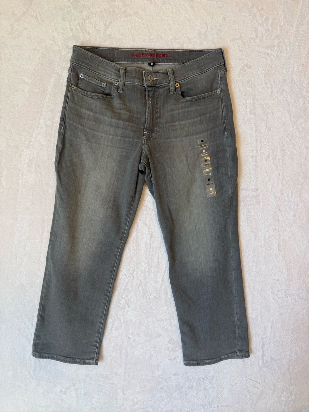 Lucky Brand Washed Gray Cropped Women's Jeans